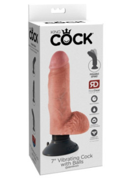 7" Vibrating Cock with Balls